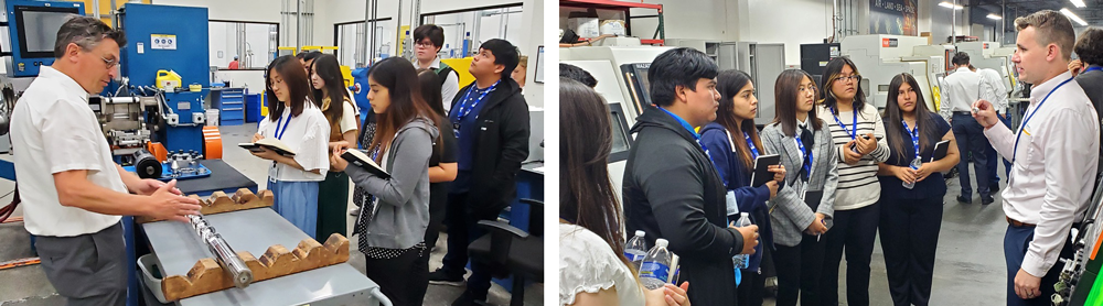 Students learned from professionals throughout the Glenair facilities.